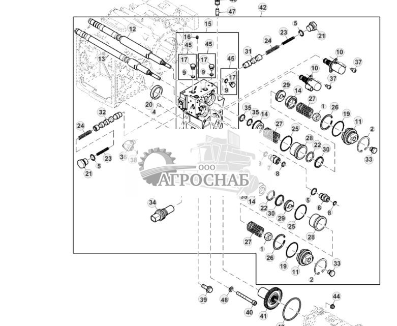 Узел блока клапанов трансмиссии, 25 kmh - ST829818 209.jpg